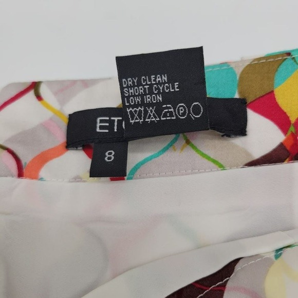 Etcetera Skirt Geo Retro Pattern‎ Fully Lined with Pockets Sz 8 - Picture 10 of 11